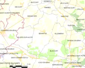 Poziția localității Senantes