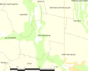 Poziția localității Séry-Magneval