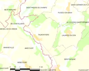 Poziția localității Talmontiers