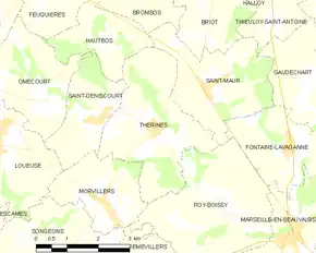 Poziția localității Thérines