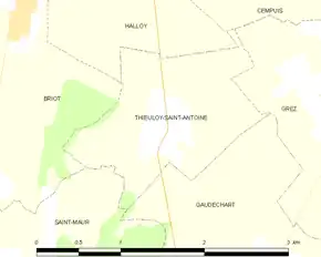 Poziția localității Thieuloy-Saint-Antoine
