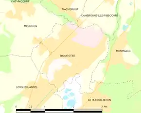 Poziția localității Thourotte