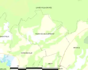 Poziția localității Thury-sous-Clermont