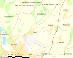 Poziția localității Tillé