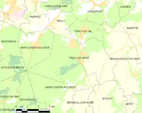 Poziția localității Tracy-le-Mont