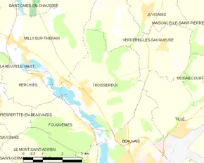 Poziția localității Troissereux