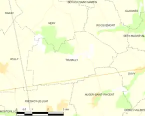 Poziția localității Trumilly