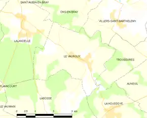 Poziția localității Le Vauroux