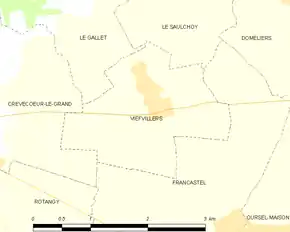 Poziția localității Viefvillers