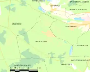 Poziția localității Vieux-Moulin