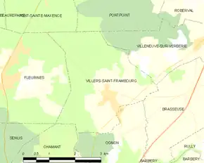 Poziția localității Villers-Saint-Frambourg