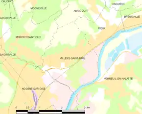 Poziția localității Villers-Saint-Paul