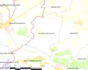 Poziția localității Villers-sur-Auchy