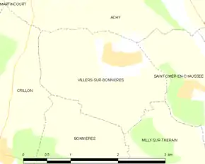 Poziția localității Villers-sur-Bonnières