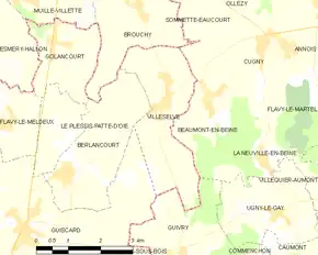 Poziția localității Villeselve