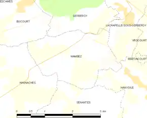 Poziția localității Wambez