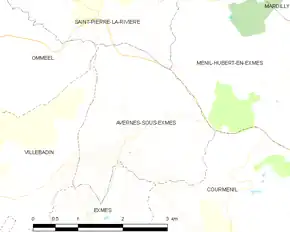 Poziția localității Avernes-sous-Exmes