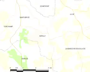 Poziția localității Avrilly