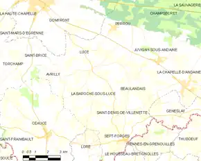 Poziția localității La Baroche-sous-Lucé