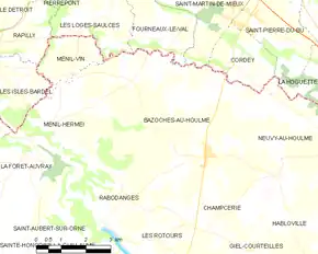 Poziția localității Bazoches-au-Houlme