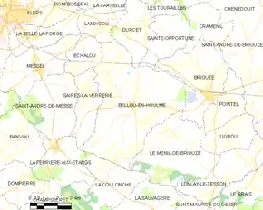 Poziția localității Bellou-en-Houlme