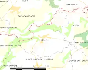 Poziția localității Berjou