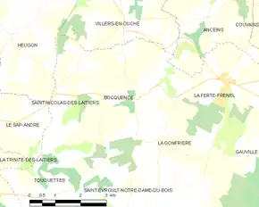 Poziția localității Bocquencé