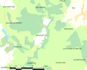 Poziția localității Bresolettes