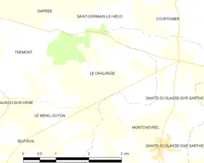 Poziția localității Le Chalange