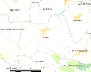 Poziția localității Chanu