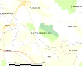 Poziția localității Le Château-d'Almenêches