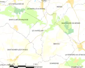 Poziția localității Le Châtellier