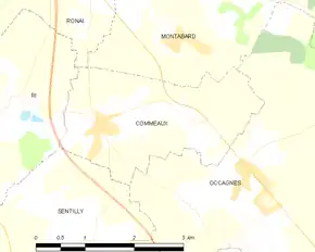 Poziția localității Commeaux