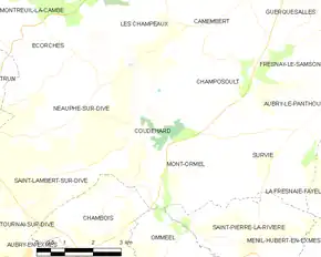 Poziția localității Coudehard