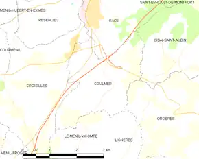 Poziția localității Coulmer