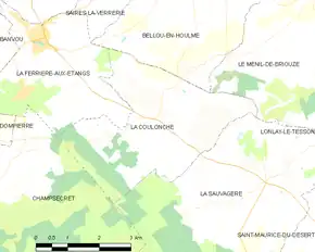 Poziția localității La Coulonche