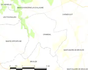 Poziția localității Craménil