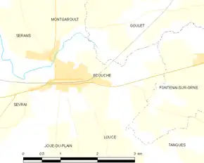 Poziția localității Écouché