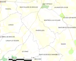 Poziția localității Faverolles