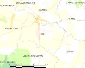 Poziția localității Fel