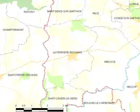 Poziția localității La Ferrière-Bochard