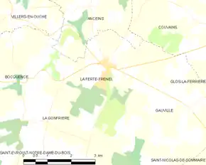 Poziția localității La Ferté-Frênel