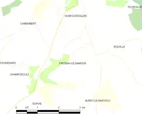 Poziția localității Fresnay-le-Samson