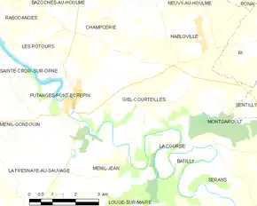 Poziția localității Giel-Courteilles