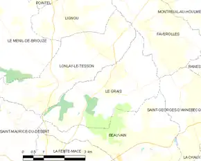 Poziția localității Le Grais