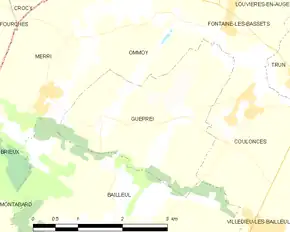 Poziția localității Guêprei