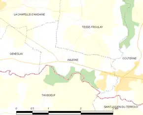 Poziția localității Haleine