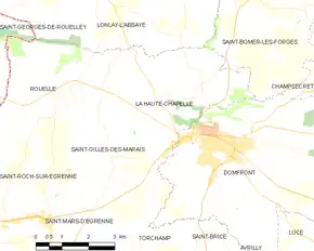 Poziția localității La Haute-Chapelle