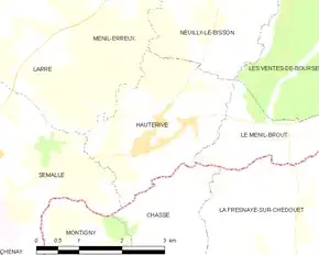 Poziția localității Hauterive