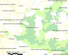 Poziția localității La Lande-de-Goult